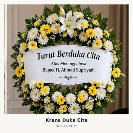 Krans Bunga Duka Pulang Pisau