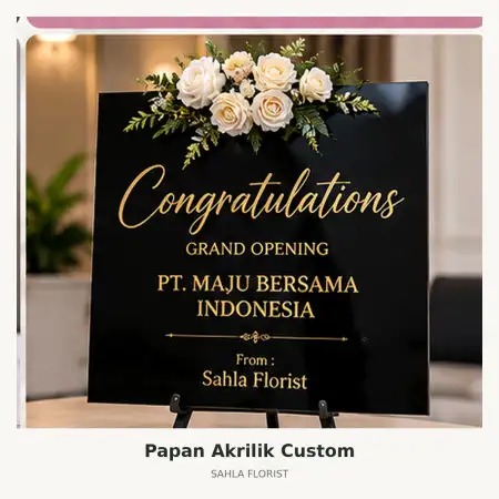 Papan Bunga Akrilik Pulang Pisau